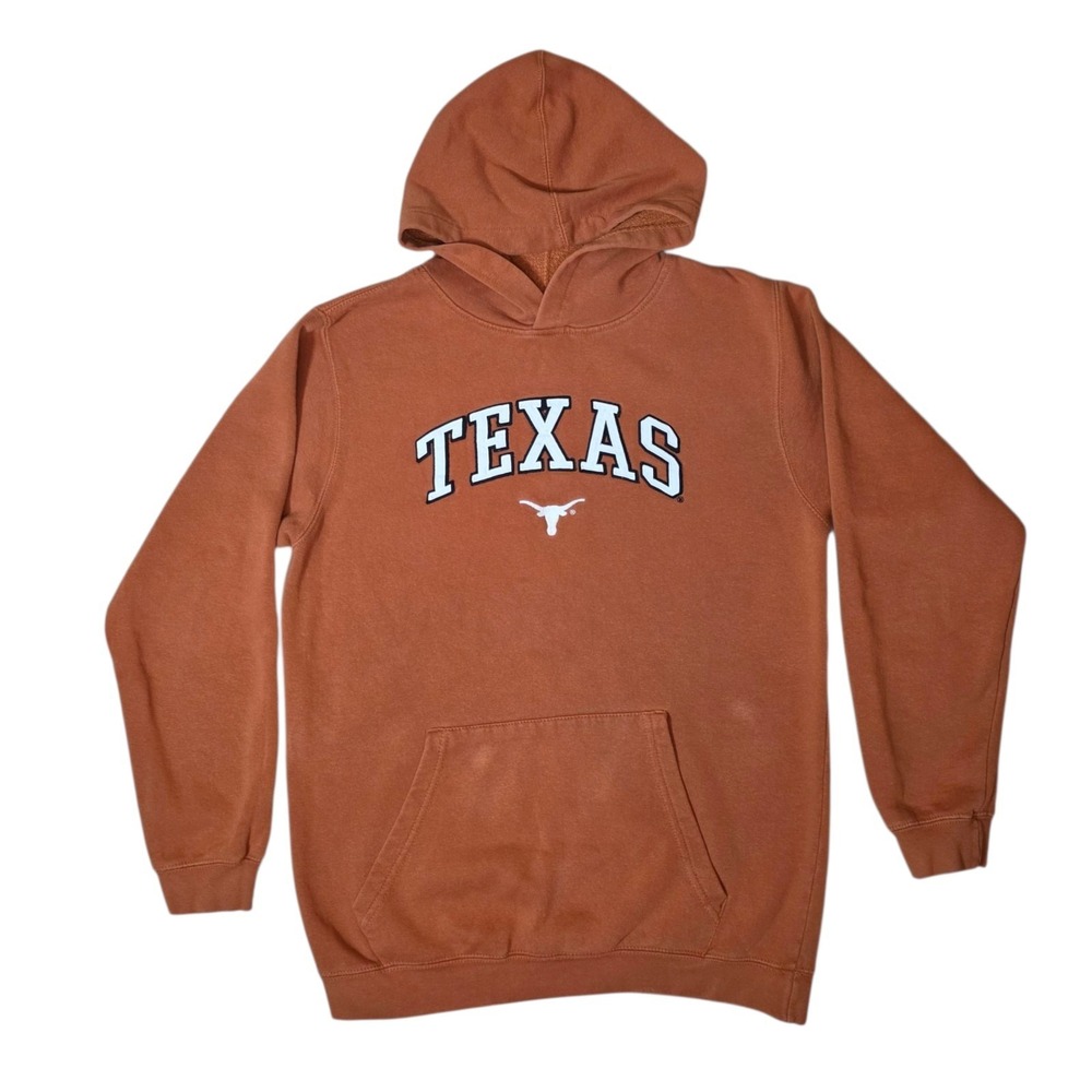 Texas Longhorns Hoodie Mens Small Burnt Orange UT Austin Pullover Sweatshirt
